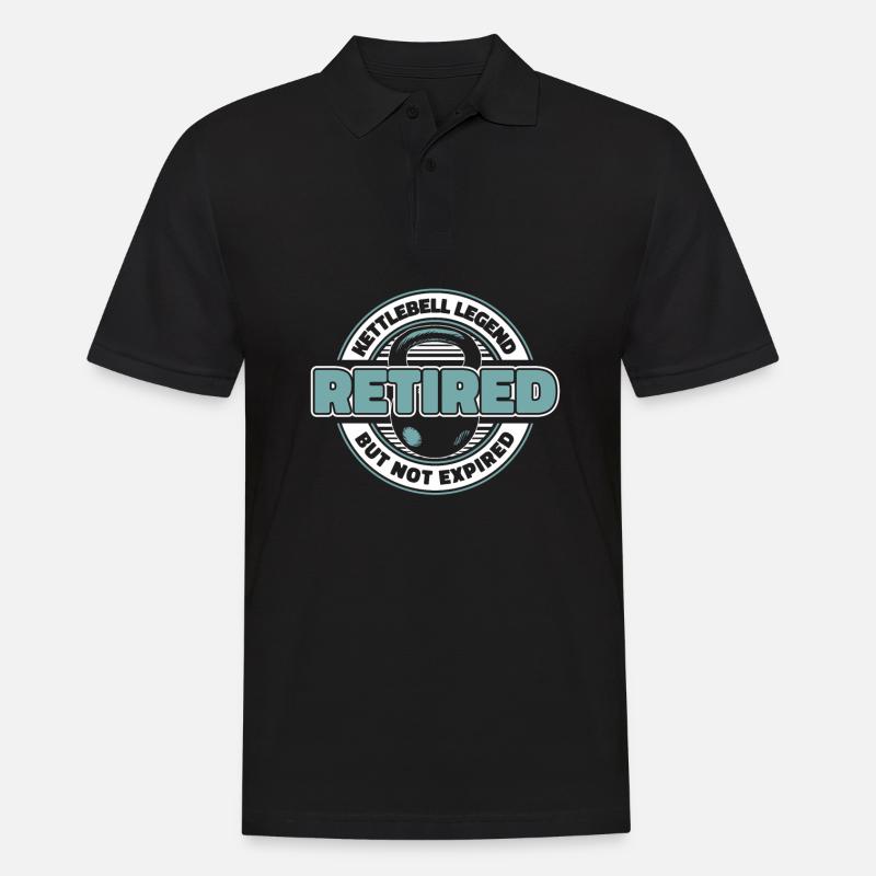 Kettlebell à la retraite - Polo Homme - noir