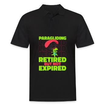 Paragleiter Paragleiten Dino - Männer Poloshirt - Schwarz - Vorne - Kai (181cm)