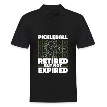 Pickleball pensioners - Men's Polo Shirt - black - Front - Kai (181cm)