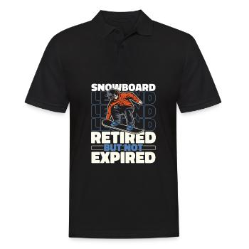 Snowboard Snowboarder Pensioner - Men's Polo Shirt - black - Front - Kai (181cm)