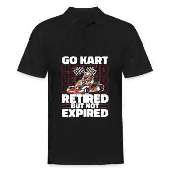 Go Kart Kartfahren Kartfahrer Im Ruhestand - Männer Poloshirt - Schwarz - Vorne - Kai (181cm)