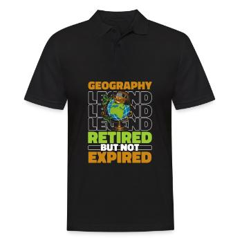 Geography Retired geographer - Men's Polo Shirt - black - Front - Kai (181cm)