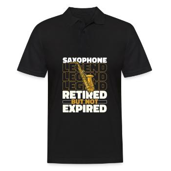 Saxophone Saxophone Retraité - Polo Homme - noir - Devant - Kai (181cm)