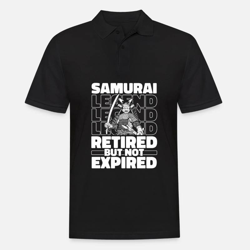 Samurai Im Ruhestand - Männer Poloshirt - Schwarz
