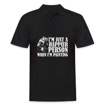 Maler Lackierer Fun - Männer Poloshirt - Schwarz - Vorne - Kai (181cm)