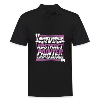 Maler Lackierer Abstrakt - Männer Poloshirt - Schwarz - Vorne - Kai (181cm)