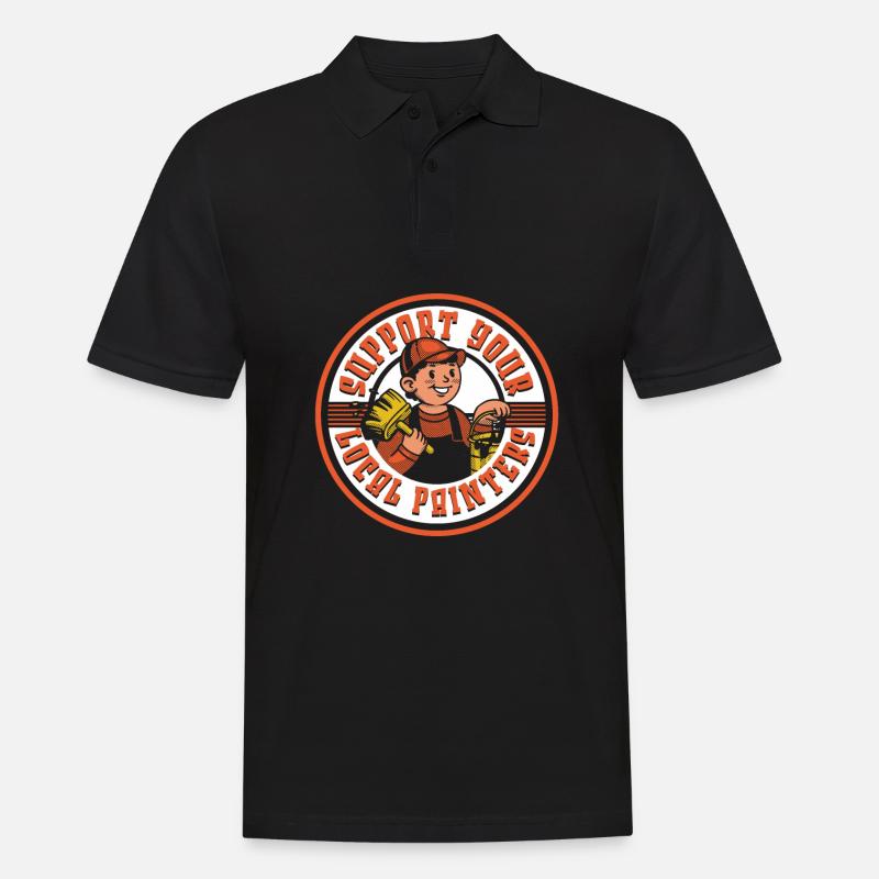 Maler Lackierer Lokal - Männer Poloshirt - Schwarz