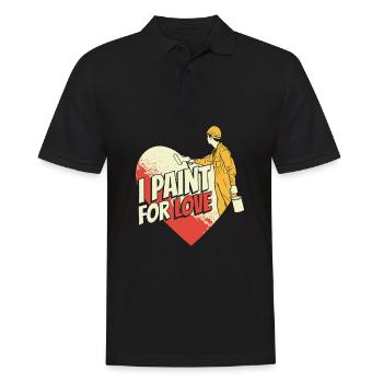 Maler Lackierer - Männer Poloshirt - Schwarz - Vorne - Kai (181cm)