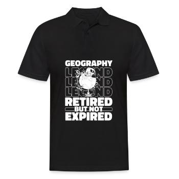 Geography Retired geographer - Men's Polo Shirt - black - Front - Kai (181cm)