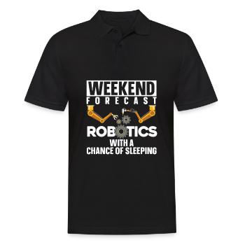 Robotique Ai Robot Drôle - Polo Homme - noir - Devant - Kai (181cm)