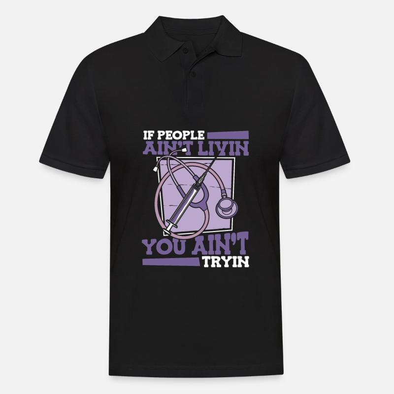Krankenschwester Stethoskop - Männer Poloshirt - Schwarz