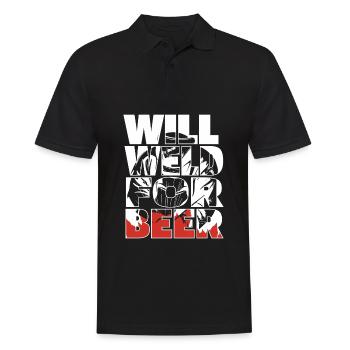 Welder Schlosser Bier Will Weld For Beer - Men's Polo Shirt - black - Front - Kai (181cm)