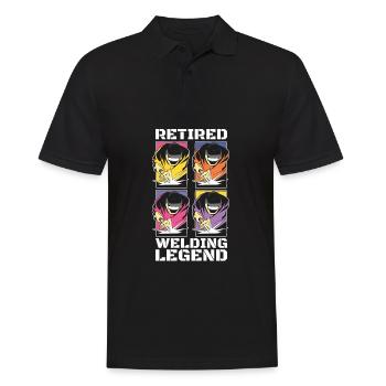 Welder locksmith legend - Men's Polo Shirt - black - Front - Kai (181cm)