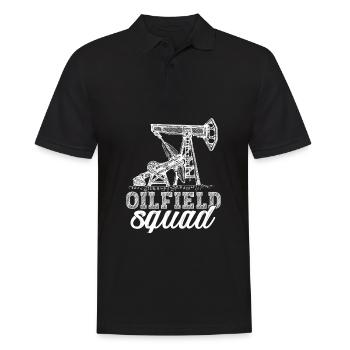 Ölfeld Bohrinsel Kader - Männer Poloshirt - Schwarz - Vorne - Kai (181cm)