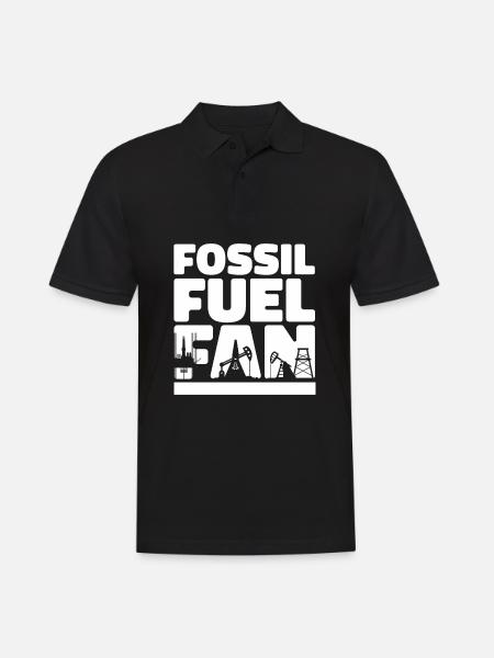 Ölfeld Bohrinsel Fossil - Männer Poloshirt - Schwarz
