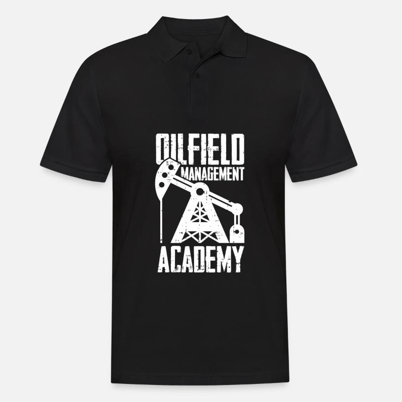 Ölfeld Bohrinsel Verwaltung - Männer Poloshirt - Schwarz