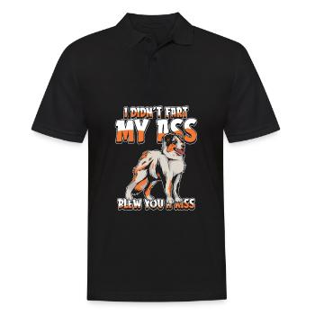 Australian Shepherd - Männer Poloshirt - Schwarz - Vorne - Kai (181cm)