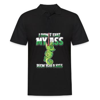 Chameleon Chamäleon - Männer Poloshirt - Schwarz - Vorne - Kai (181cm)
