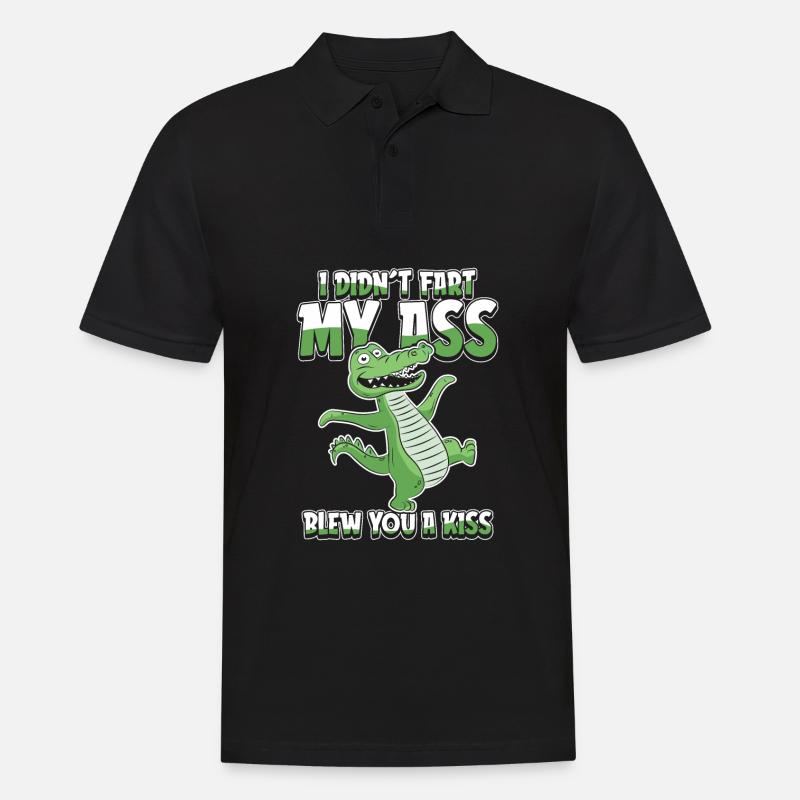 Krokodil Alligator - Männer Poloshirt - Schwarz