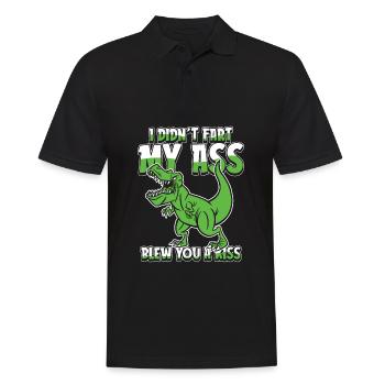 Dinosaur I Didn't Fart My Butt Blew You A Kiss - Men's Polo Shirt - black - Front - Kai (181cm)