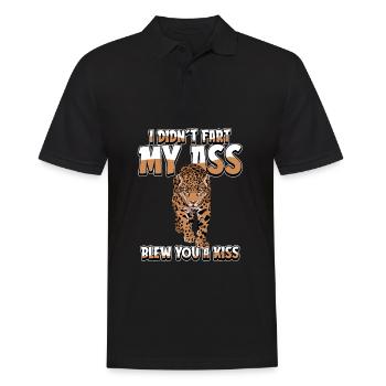 Jaguar Je n’ai pas pété mes fesses t’a soufflé un baiser - Polo Homme - noir - Devant - Kai (181cm)