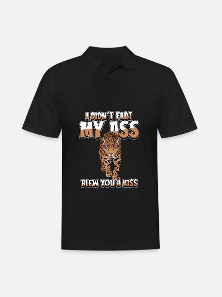 Jaguar I Didnt Schet Mijn kont blies je een kus - Mannen poloshirt - zwart
