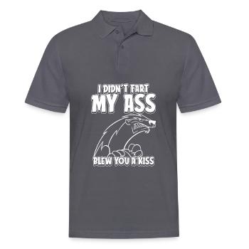 Honey Badger Ratel - Polo Homme - charbon - Devant - Nico (186cm)