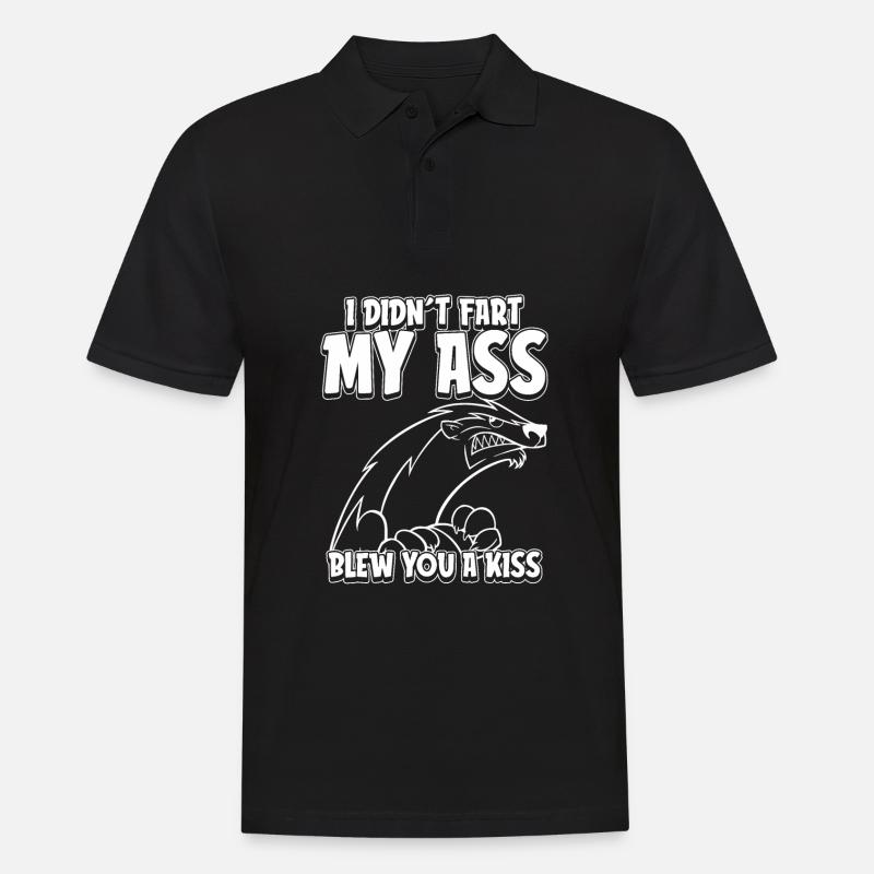 Honigdachs Ratel - Männer Poloshirt - Schwarz