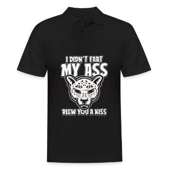 Jaguar Fun Je n’ai pas pété mes fesses t’a soufflé un baiser - Polo Homme - noir - Devant - Kai (181cm)