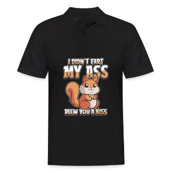 Squirrel - Men's Polo Shirt - black - Front - Kai (181cm)