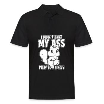 Eichhörnchen - Männer Poloshirt - Schwarz - Vorne - Kai (181cm)