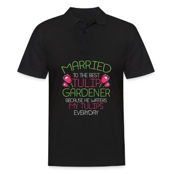 Tulipes de mariage - Polo Homme - noir - Devant - Kai (181cm)