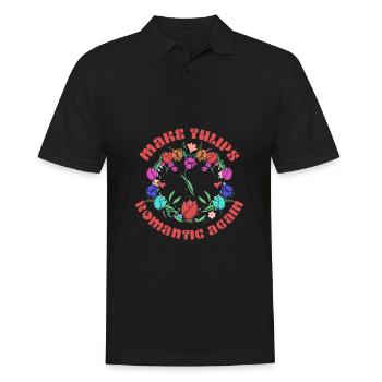 Tulipes Tulipes romantiques - Polo Homme - noir - Devant - Kai (181cm)