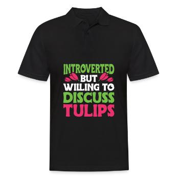 Tulipes Drôles de tulipes - Polo Homme - noir - Devant - Kai (181cm)