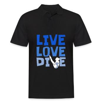 Turmspringen Turmspringer Liebe - Männer Poloshirt - Schwarz - Vorne - Kai (181cm)