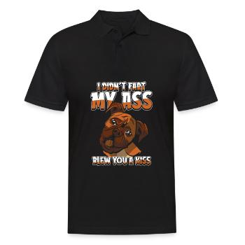 Boxer Hund Deutscher Boxer - Männer Poloshirt - Schwarz - Vorne - Kai (181cm)