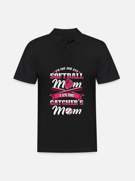 Softball Mom - Men's Polo Shirt - black
