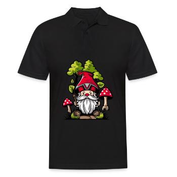 Cueilleurs de champignons Champignons Nain de champignons - Polo Homme - noir - Devant - Kai (181cm)
