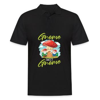 Cueillette de champignons Champignons Gnome Champignon Nain - Polo Homme - noir - Devant - Kai (181cm)