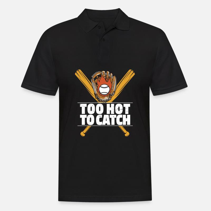 Softball Witzig - Männer Poloshirt - Schwarz