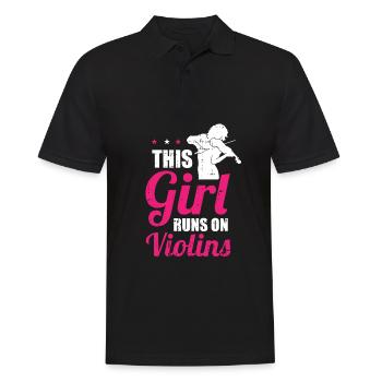 Violin Violin Girl - Men's Polo Shirt - black - Front - Kai (181cm)