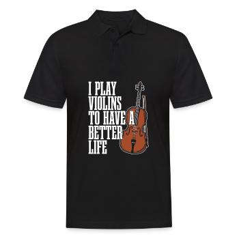 Violin Violin - Men's Polo Shirt - black - Front - Kai (181cm)