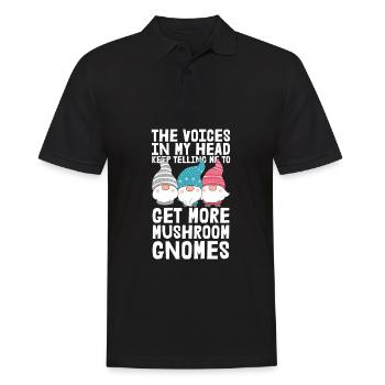Champignons cueilleurs de champignons Drôle de nain de champignons - Polo Homme - noir - Devant - Kai (181cm)