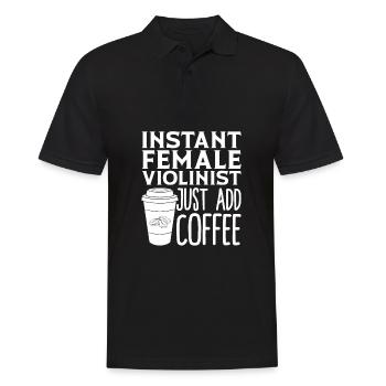 Violin Violin Coffee - Men's Polo Shirt - black - Front - Kai (181cm)