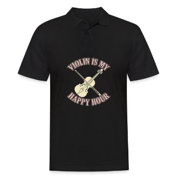 Violin Violin Happy - Men's Polo Shirt - black - Front - Kai (181cm)