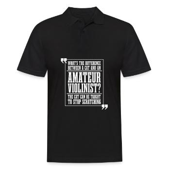 Violin Violin Comic - Men's Polo Shirt - black - Front - Kai (181cm)
