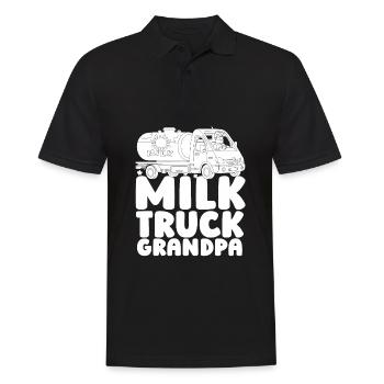 Camion de lait de vache Grandpa Milk - Polo Homme - noir - Devant - Kai (181cm)
