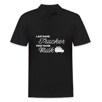Camion de lait de vache Camion de lait - Polo Homme - noir - Devant - Kai (181cm)
