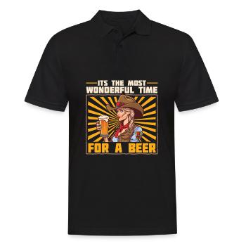 Craft Beer Bier Craftbier Dame - Men's Polo Shirt - black - Front - Kai (181cm)
