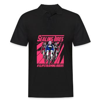 Rennrad Radsport Radsportler Lustig - Männer Poloshirt - Schwarz - Vorne - Kai (181cm)